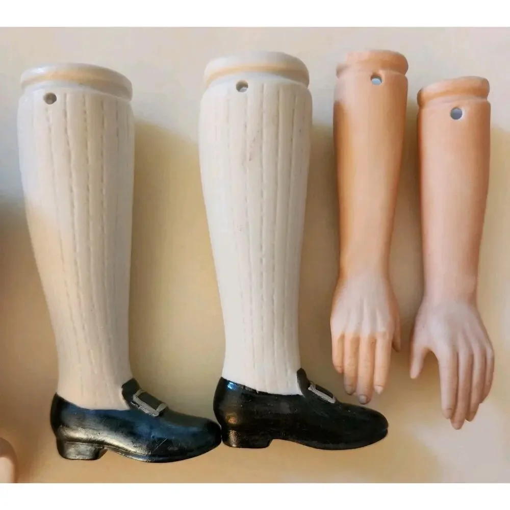 Vintage Bisque, Porcelain, Ceramic George & Martha Washington Doll Parts